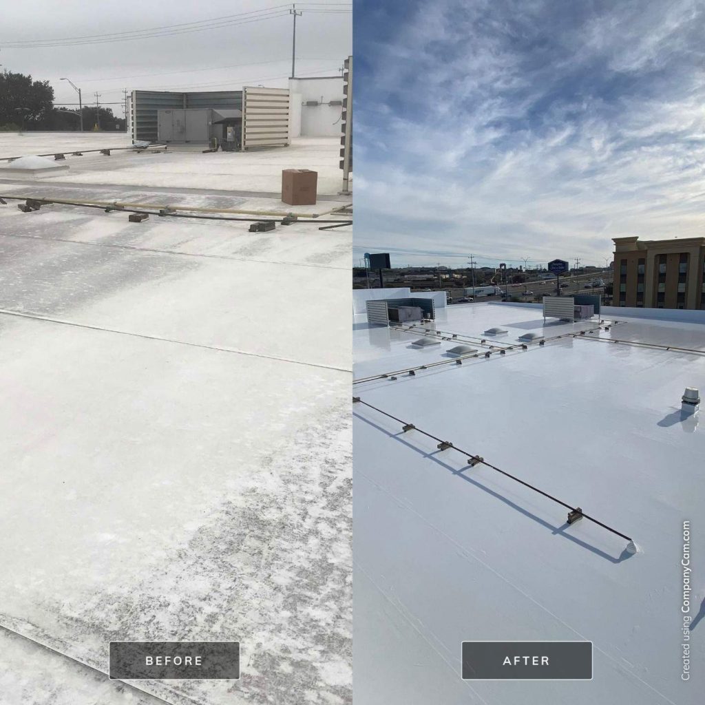 Bassett Furniture Roof Coating Before and After